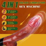 Thrusting Dildo Vibrator Sex Toys, 9.8" Realistic Dildos Sex Machine with 7 Thrusting & 7 Vibration Modes, Remote Control Vibrating Dildo Sex Toys for G-spot Anal Stimulation