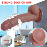 7.8 Inch Realistic Silicone Dildo, Anal Stimulation with Strong Suction Cups