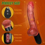 Thrusting Dildo Vibrator Sex Toys, 9.8" Realistic Dildos Sex Machine with 7 Thrusting & 7 Vibration Modes, Remote Control Vibrating Dildo Sex Toys for G-spot Anal Stimulation