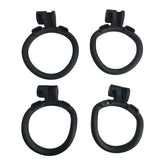 Chastity Cage Lock Device w/4 Rings with Harness