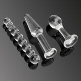 3Pcs Glass Anal Plug Kit