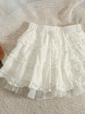 Sissy Ruffle Lace Mini Skirt