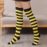 Over Knee Striped Anime Thigh High Stockings