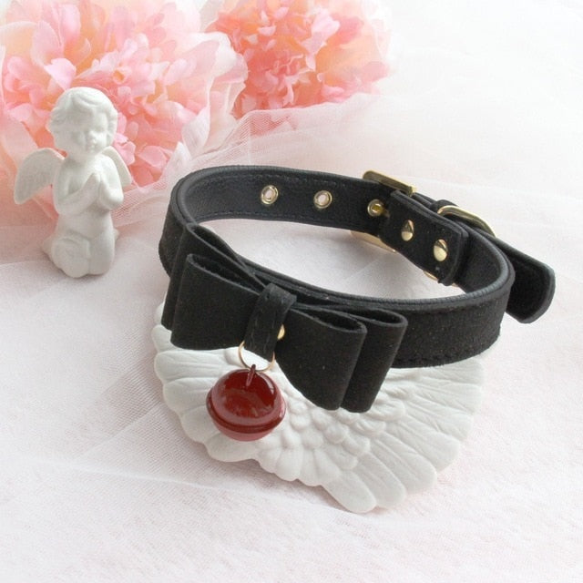 Sexy Leather Choker Collar Bell