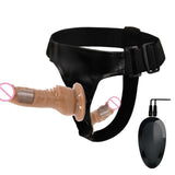 Double Dildo Pegging Harness with remote control