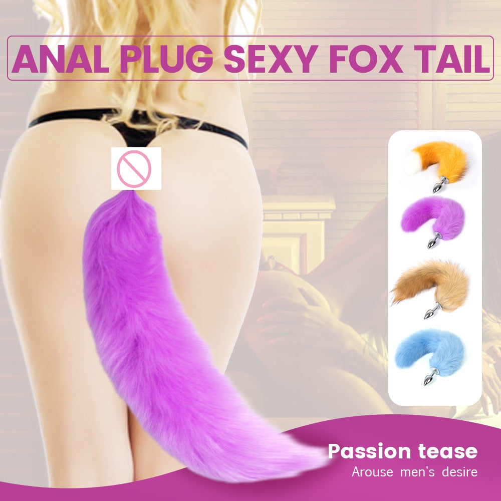 Anal Plug With Bushy Fox Tail