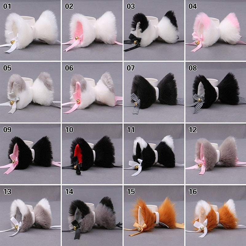 Cat and Fox Ear Hair Clips