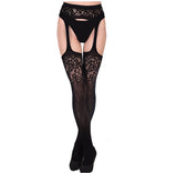 Sexy Fishnet Garter and Stockings - Thigh High with Lacy pattern