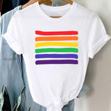 Pride Love Graphic Short-Sleeve T-shirt, women's style