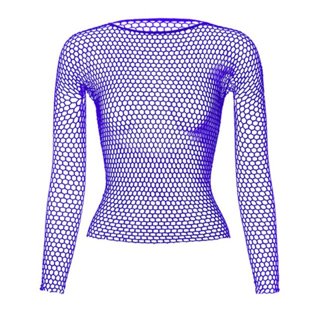 Sexy Fishnet Long Sleeve Bodystocking Top