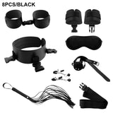 Leather BDSM Kit + S & M Toys - 8 / 11 / 20 Pieces