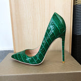 Tikicup Green Crocodile Effect Heels (8/10/12")